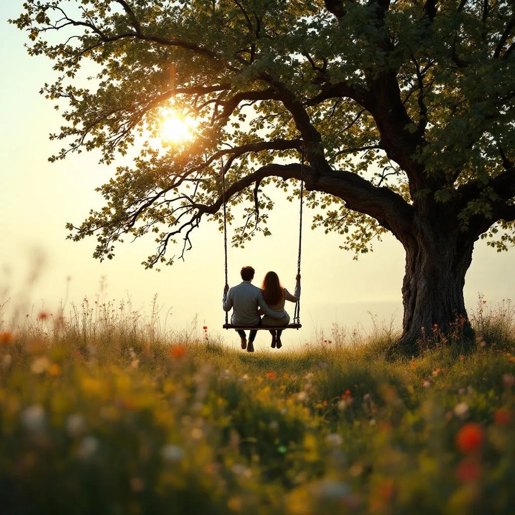Zwei Personen auf einer Schaukel - Paarbegleitung
